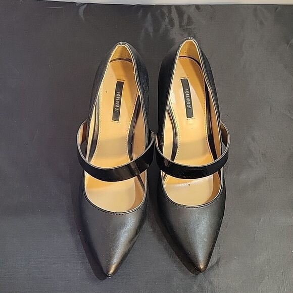 FOREVER 21 POINTED TOE HIGH HEEL STILETTOS ONE STRAP BAND PUMP SHOES - Picture 3 of 12